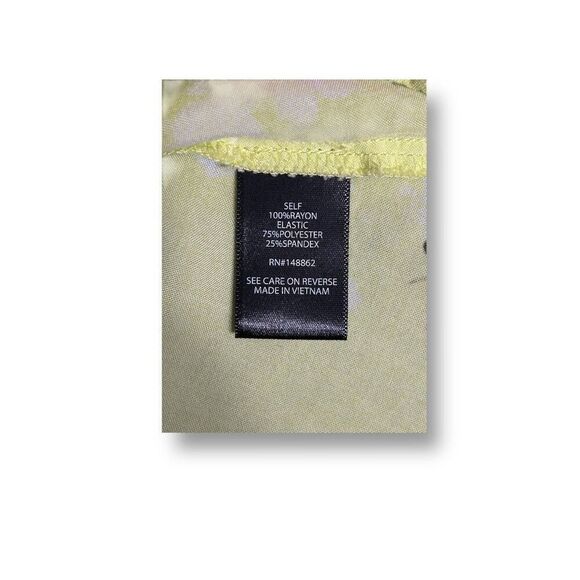 Torrid 2X Lime Green Floral Tank Top Smocked Babydoll Cami Boho Challis Summer - Picture 6 of 9